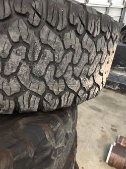 5 tires 17” bf Goodrich ko2