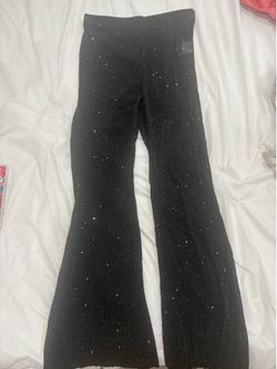 Black sheer flare pants ONE DAY SALE