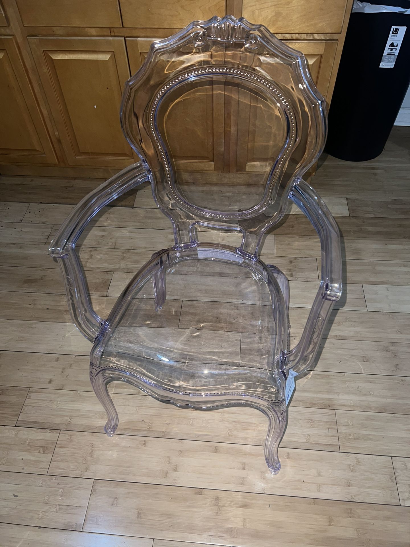 SET OF TWO Clear Chairs Never Used 