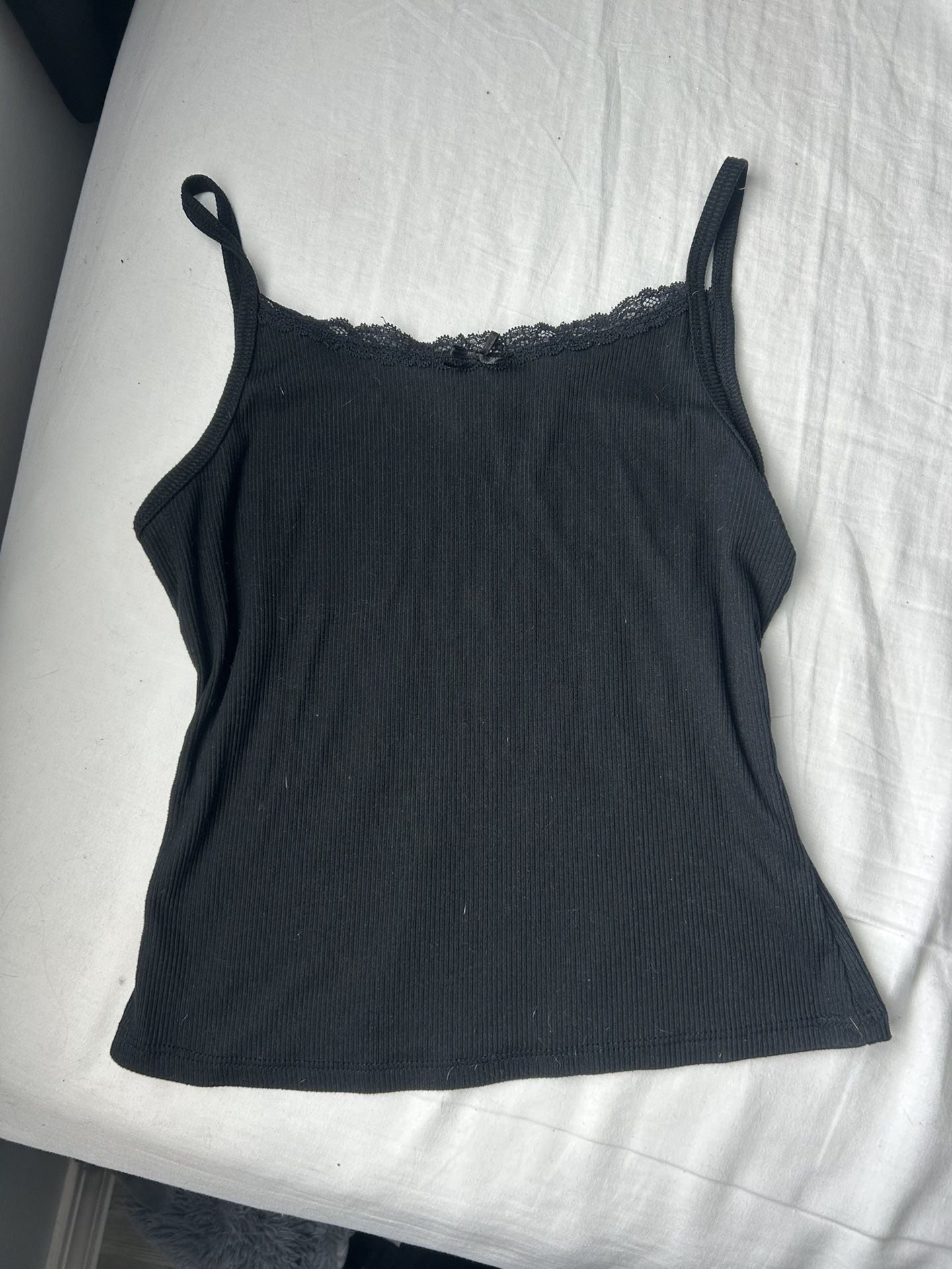Black Laced Tank Top