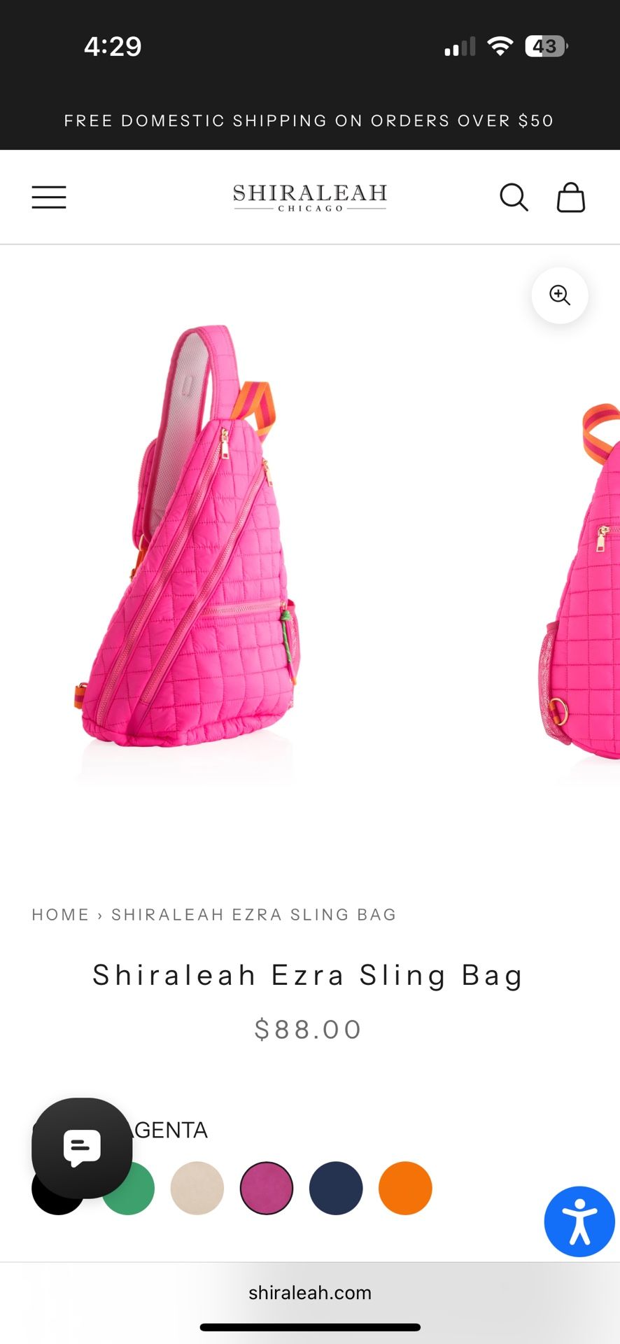 Shiraleah Ezra Sling Bag