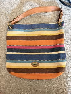 Woven Vintage Fossil Handbag