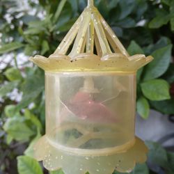 Vintage Hard Plastic Spinner Twinkler Birdcage Christmas Ornament