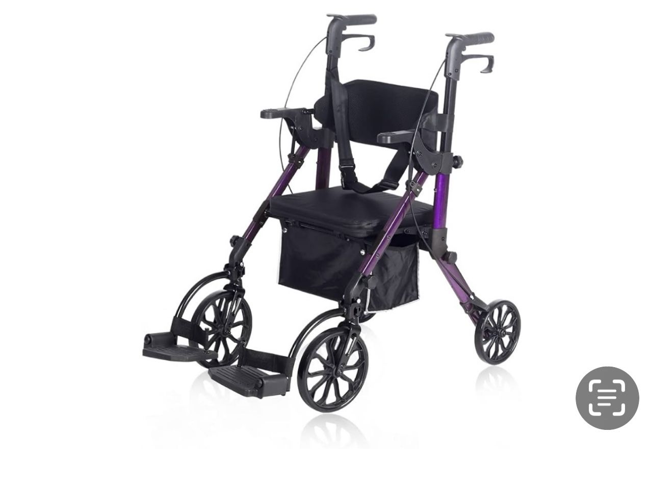 Elenker 2 in 1 Rollator Walker & Transport Chair,