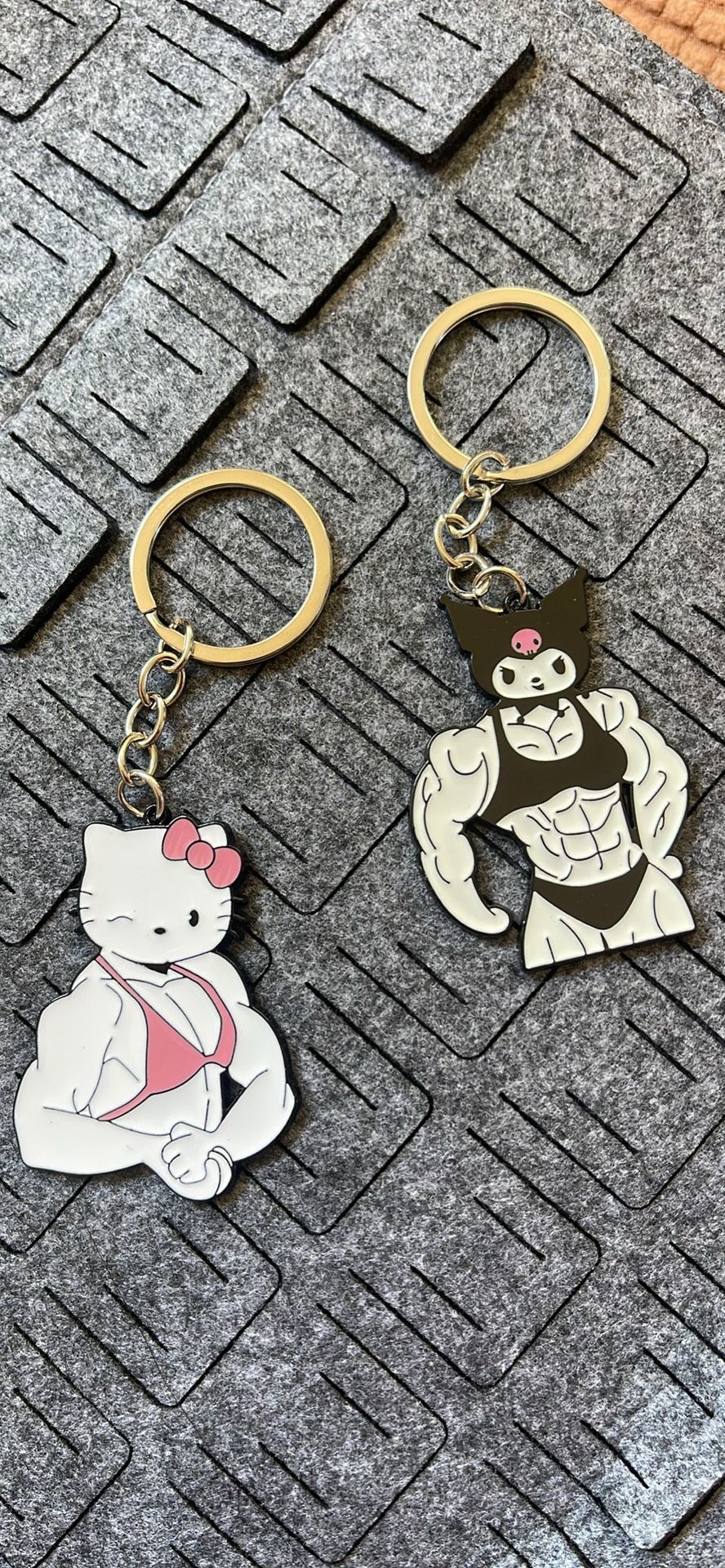 Hello Kitty Gym Rat Keychains