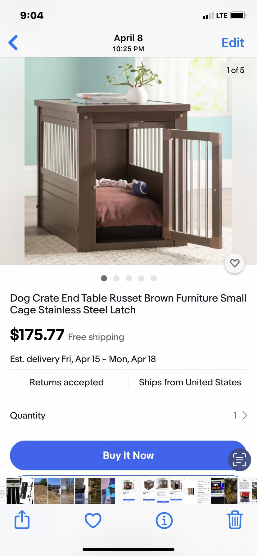 Classy dog cage and bed