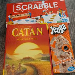 Board Games(CATAN, JENGA, SCRABBLE)