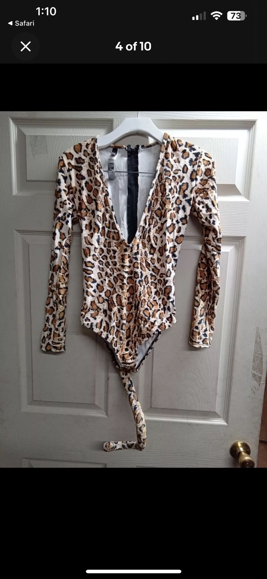 Forplay Leopard Sexy Cat Costume Size S\M Only Body Suit