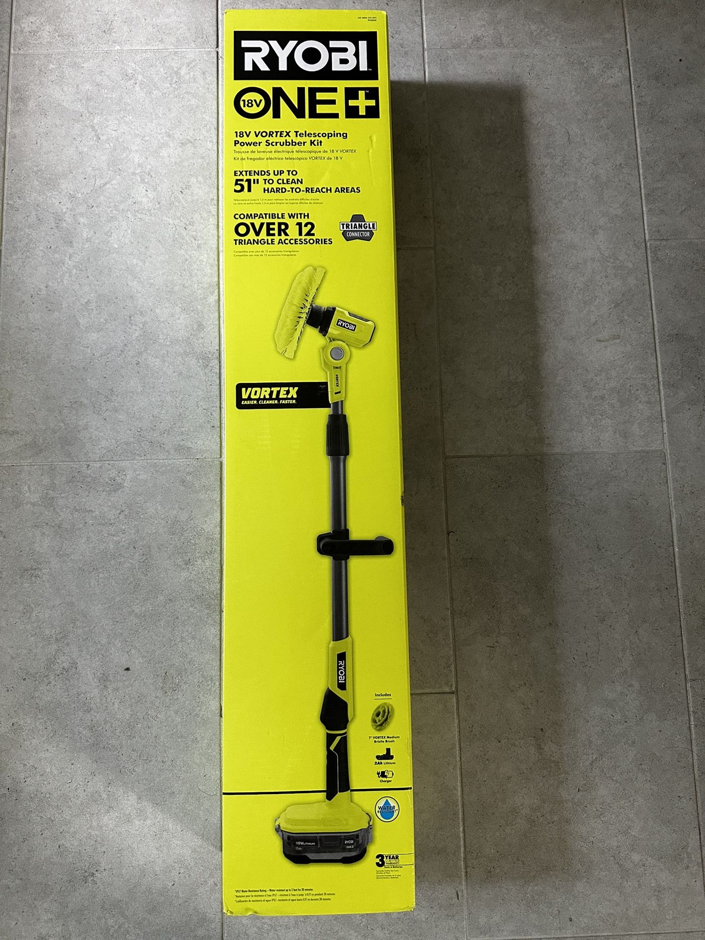 18V VORTEX Telescoping Power Scrubber Kit