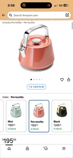 Caraway Whistling Tea Kettle Perracotta