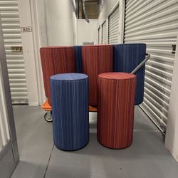 Mid Century Modern Knoll Rockwell Unscripted Swivel Bar Stools – Set of 8 Available