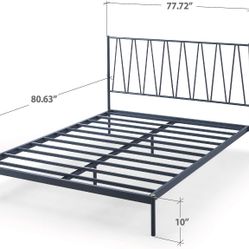 Olga Metal Platform Bed Frame KING Size NEW IN BOX