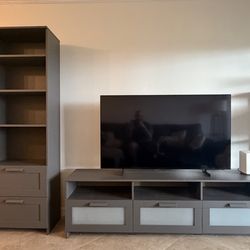 Imea Brimnes TV Stand Media Center Gray