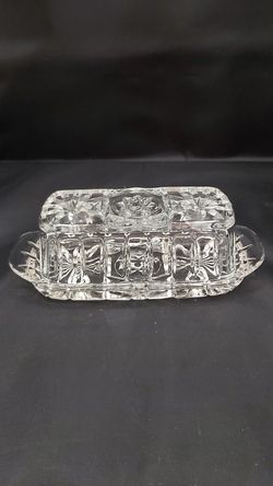 Vintage Anchor Hocking Glass Butter Dish