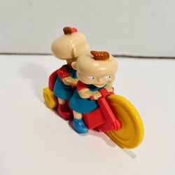 Rugrats Toy Phil and Lil on Bike 1998 Pull Back Toy