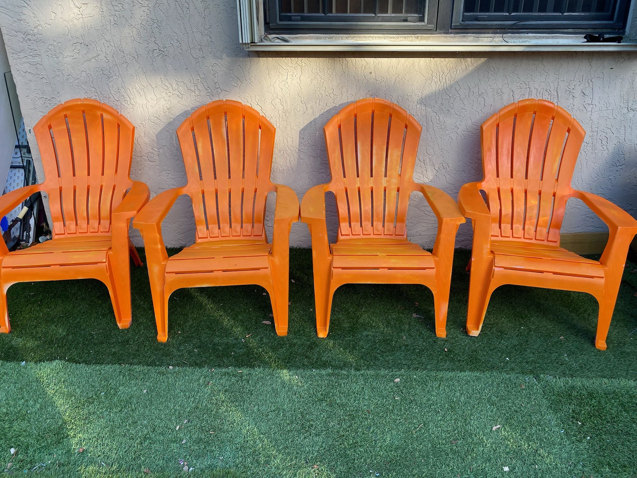 Set of 4 Adult Plastic Adirondack Chairs - Local Delivery for  a Fee - See My Items