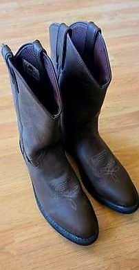 Justin Western Work Boots, Men's Size 12, Brown, Like New Condition!
