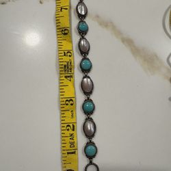 Turquoise And Silver Bracelet 