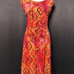 Red, Pink & Orange A Line Dress By En Studio Focus (Size 8)