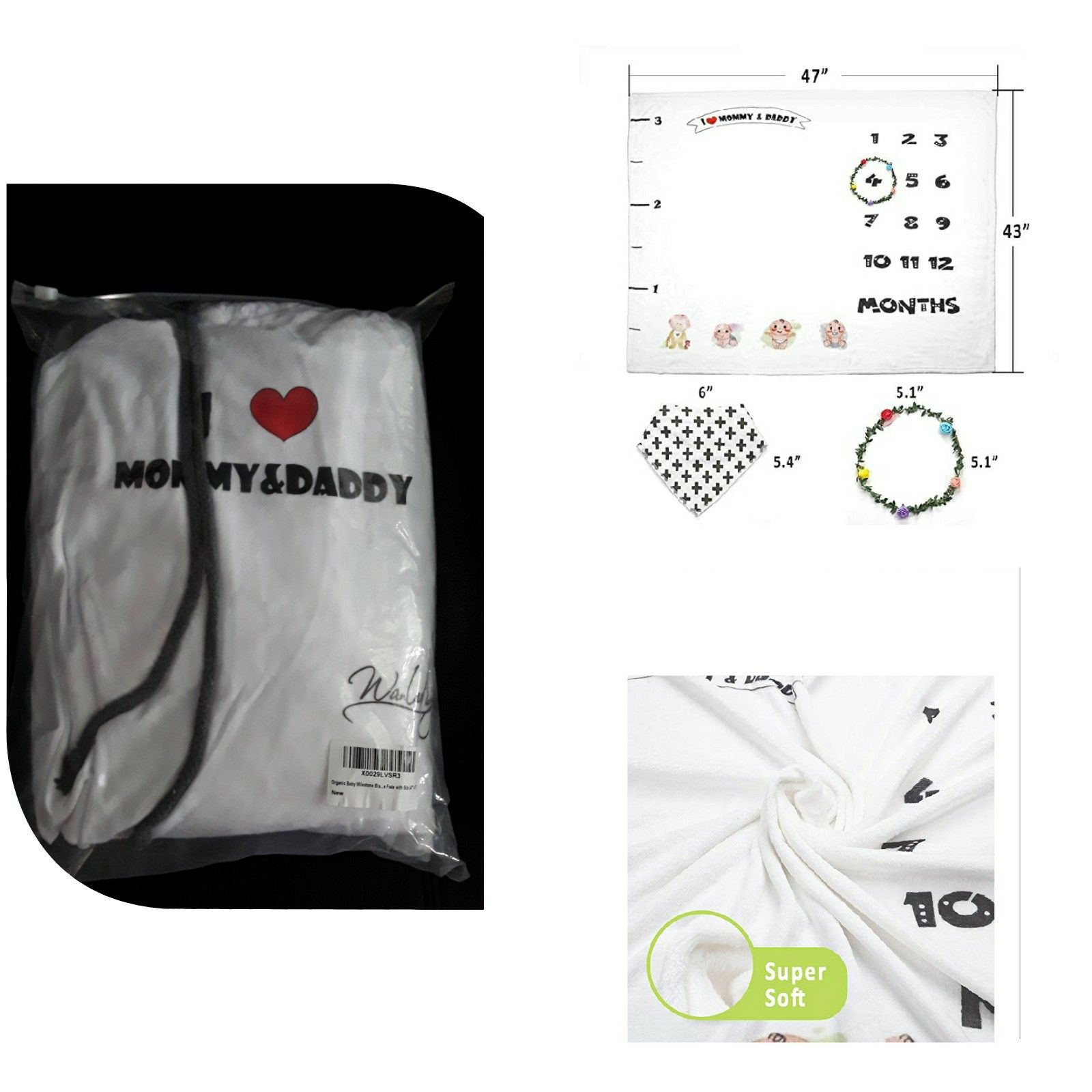 Baby Milestones blanket and great every day blanket