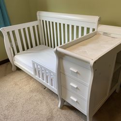 Crib, Baby Bad, Changing Table And Mattress 