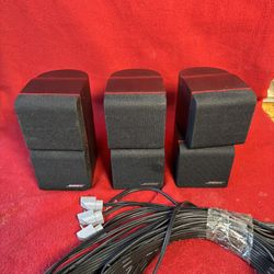 BOSE Acoustimass 10 Series I Double Cube Redline Speakers. RCA Style Cable C/S