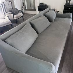 Linen Slip Cover Sofa Couch 9’