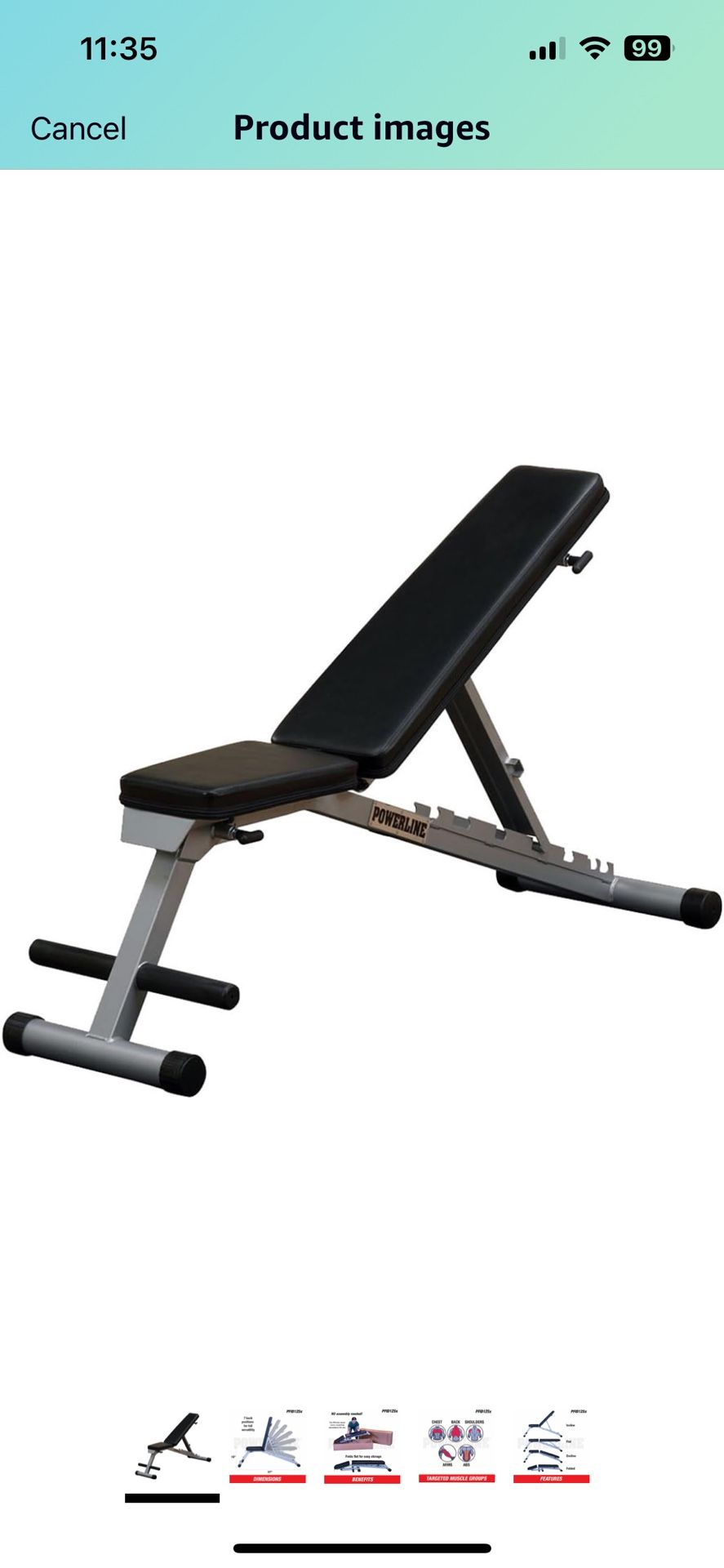 Body Solid Powerline (PFID125X) Folding Bench