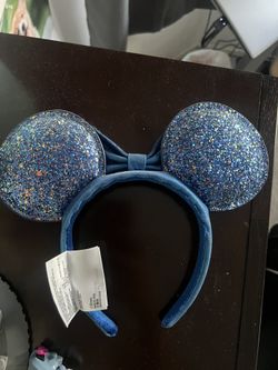Disneyland Blue Glitter Ears 