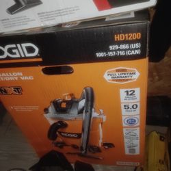 🔥 RIDGID 12 Gal. 5.0 Peak HP Shop Vac - Wet/Dry (Brand New)