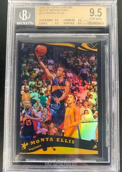 1/399 06 Topps Chrome Black Refractor Monta Ellis #215 BGS 9.5