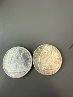 2 of the 1963 CC Liberty One Dollars,  Restrike , Sliver Plated
