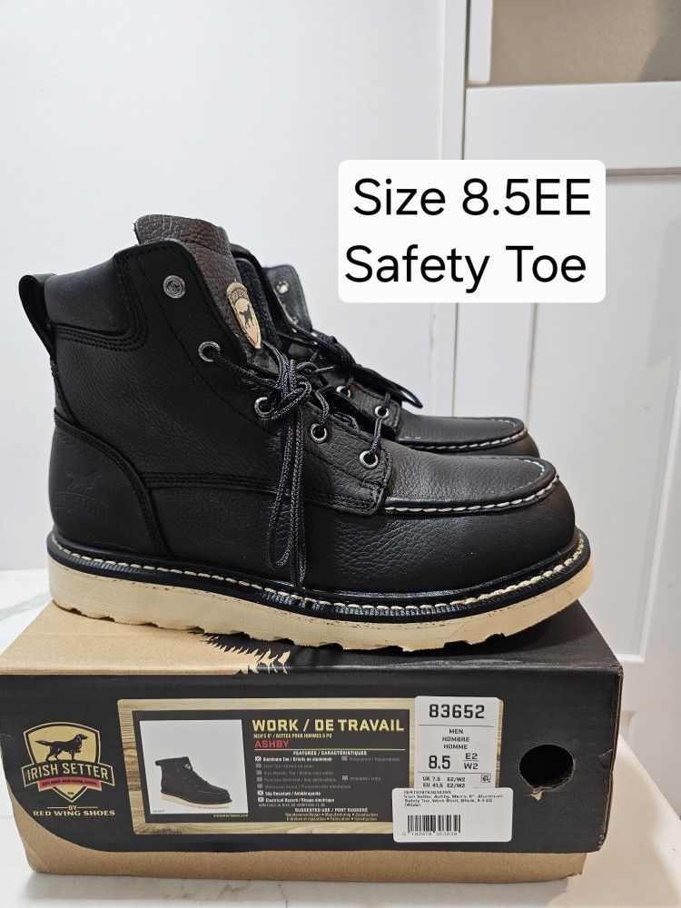 Red Wings Irish Setter Safety Toe Work Boots Size 8.5