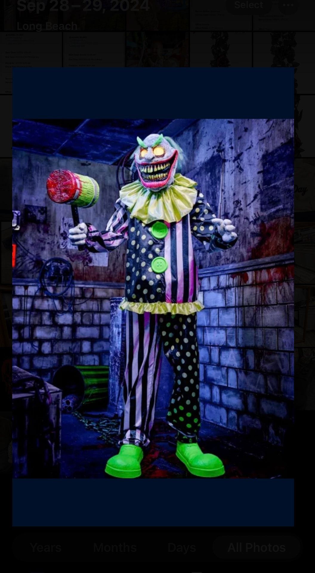 RARE 5.8 Foot Tall Wacky Mole Clown Animatronic For Halloween LED Eyes, Moves, & Has Different Sayings NEW IN BOX