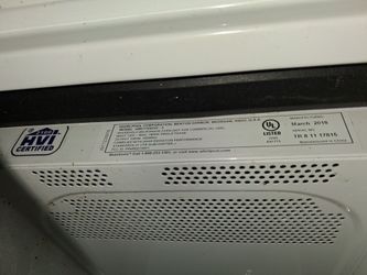 Over the range whirlpool microwave