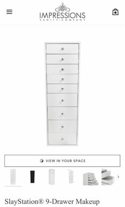 Impressions Vanity 9 drawer makeup tall station - $100 each