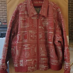 PELLE MODA EMBROIDERED LEATHER JACKET