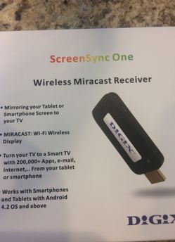 Wireless Miracast Receiver Mirror Smartphone Or Tablet