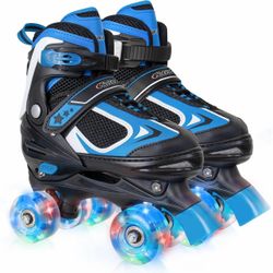 Nattork Kids Roller Skates - Blue, Adjustable