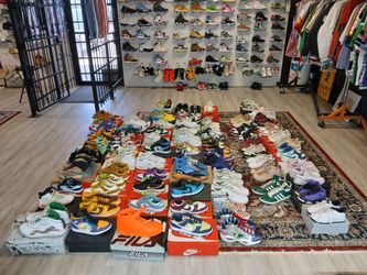 SHOE COLLECTION FOR SALE - 78 PAIRS OF NAME BRAND SNEAKERS - RETRO JORDANS, SB LOW DUNKS,