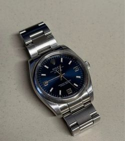 Rolex Oyster Perpetual Air King Ref. 114200 34mm Sunburst Blue Dial *Watch Only*