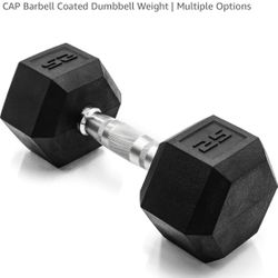 CAP - Barbell Coated Dumbbell Weight | Multiple Options 25 LB