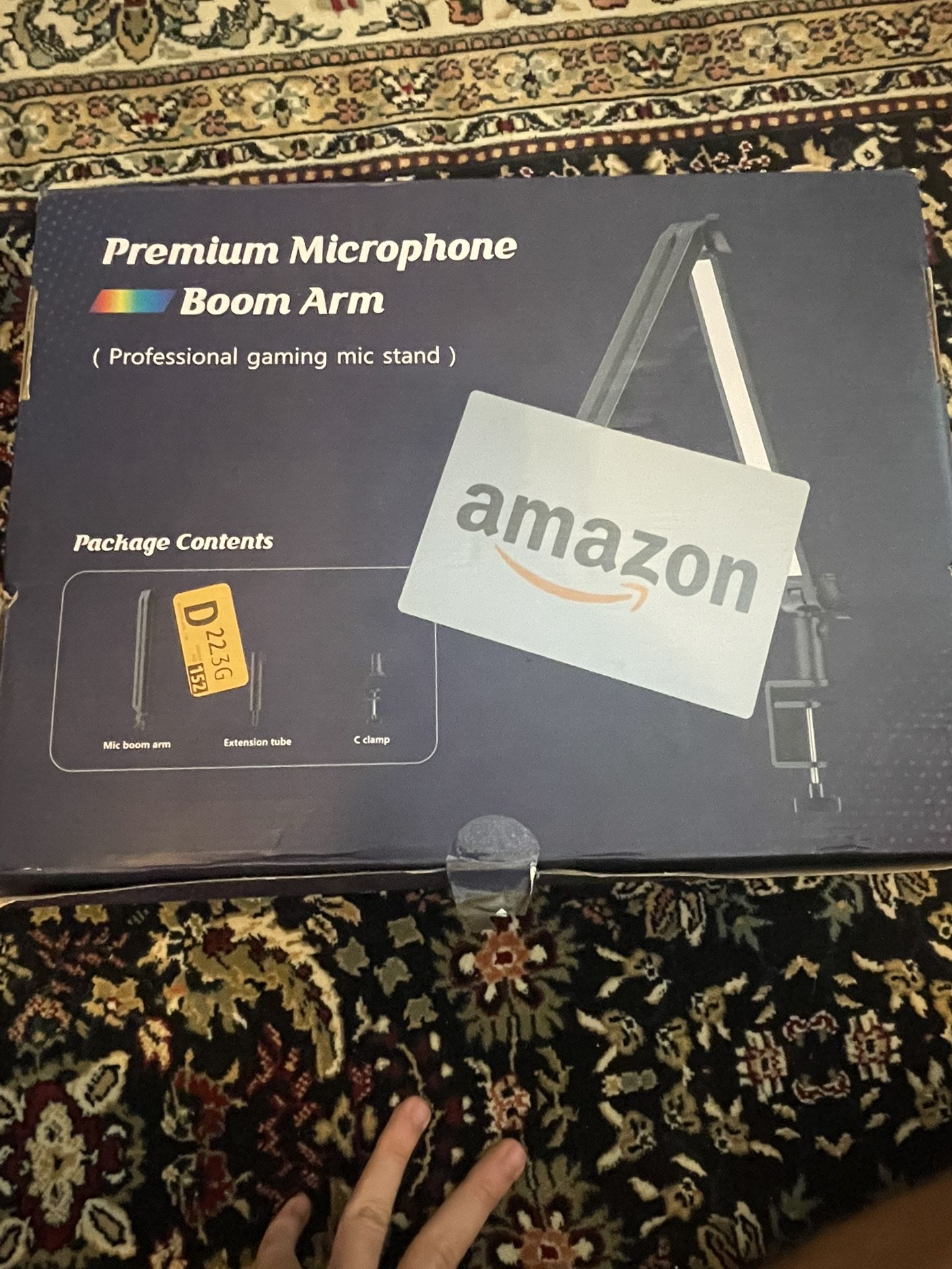 Microphone, boom arm, RGB