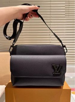 Louis Vuitton Black Leather Crossbody Bag