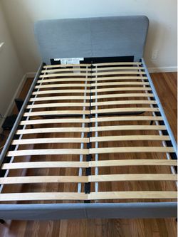 Full Size Grey IKEA bed frame