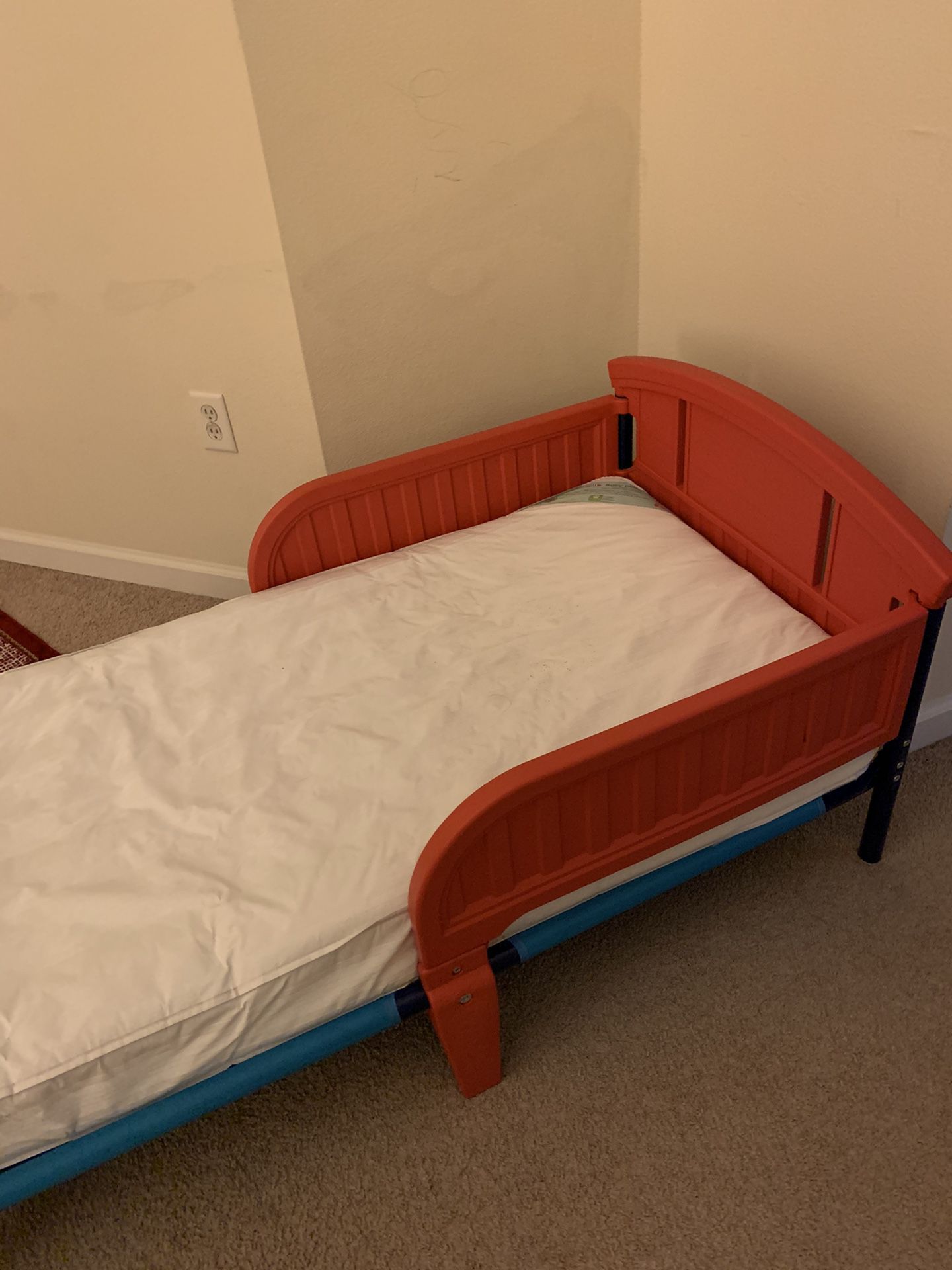 Kids bed and mattress and table