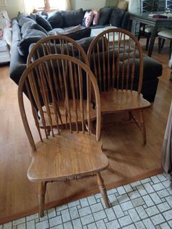 Three dining room chairs