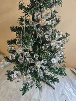 Christmas Ornaments 6 New 3.5 Inch Handmade Acrylic 