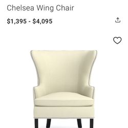 Williams Sonoma, Chelsea Wingback Chair Size In Photos
