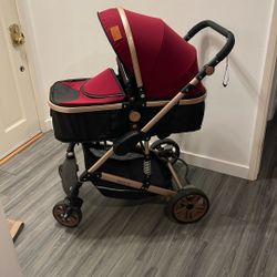 Burgundy Bassinet-only Baby Stroller Or Pet Stroller 